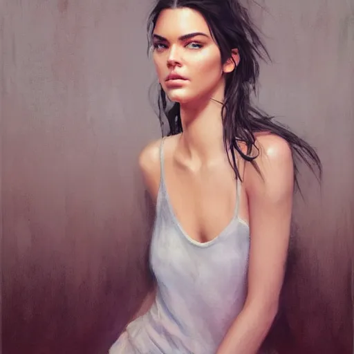 fashion model kendall jenner by gabriel moreno by, Stable Diffusion