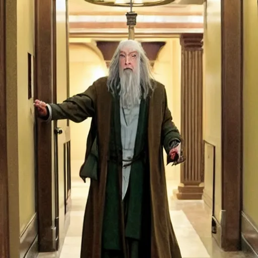 Prompt: Mitch McConnell as Gandalf saying, You shall not pass legislation.