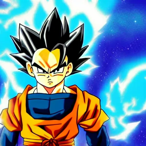 Image similar to goten going super saiyan