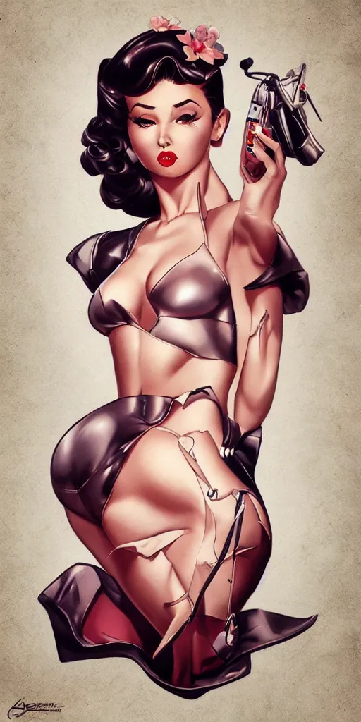 Image similar to pinup by artgerm