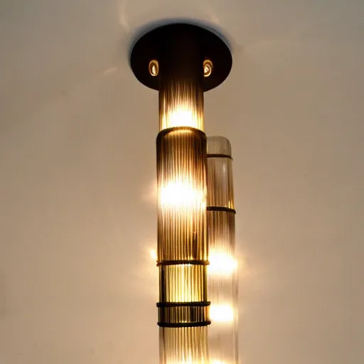 Image similar to ultra modern roaring twenties chandelier light fitting, german design