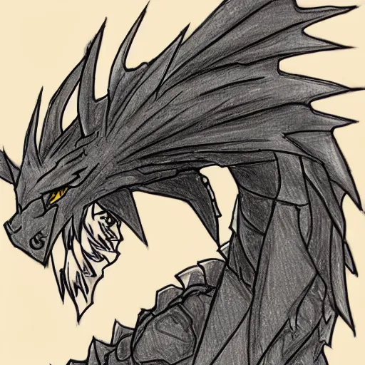 Image similar to An anime style drawing of a dragon