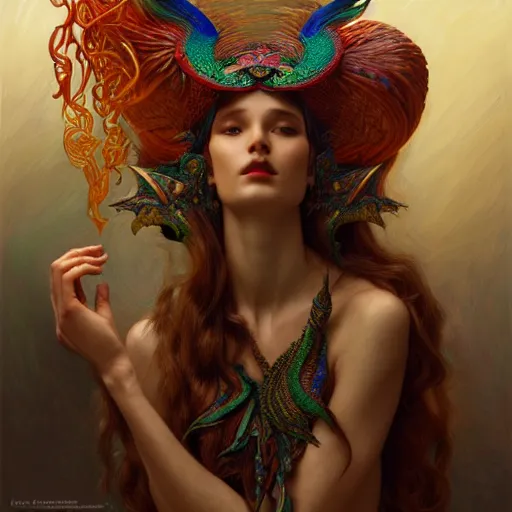 Image similar to a quetzalcoatl, diffuse lighting, fantasy, intricate, elegant, highly detailed, lifelike, photorealistic, digital painting, artstation, illustration, concept art, smooth, sharp focus, art by john collier and albert aublet and krenz cushart and artem demura and alphonse mucha