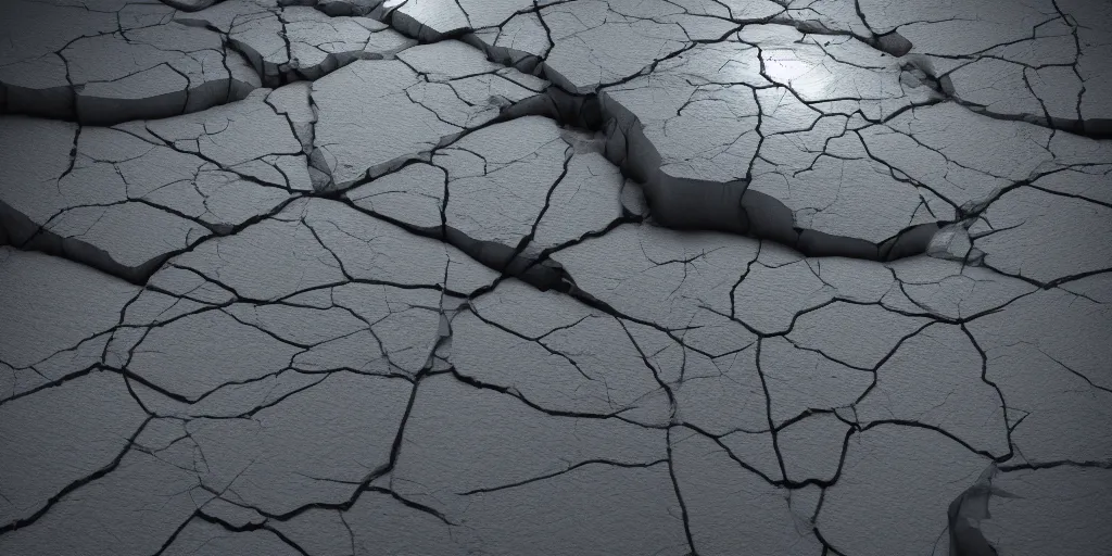Image similar to pure black rock liminal with light comes out inside from iridescent cracks, realism, dramatic atmosphere, macro details, volumetric light, reflections, octane render, high detail, post processing, 4 k
