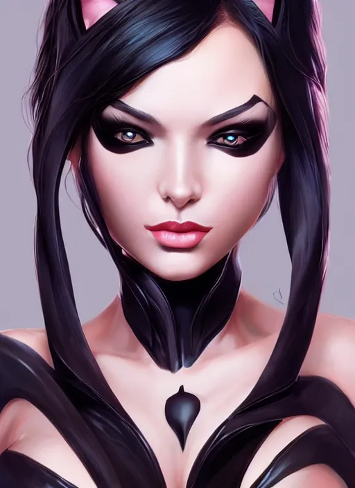 Image similar to beauty cat woman, trending on artstation, by Artgerm