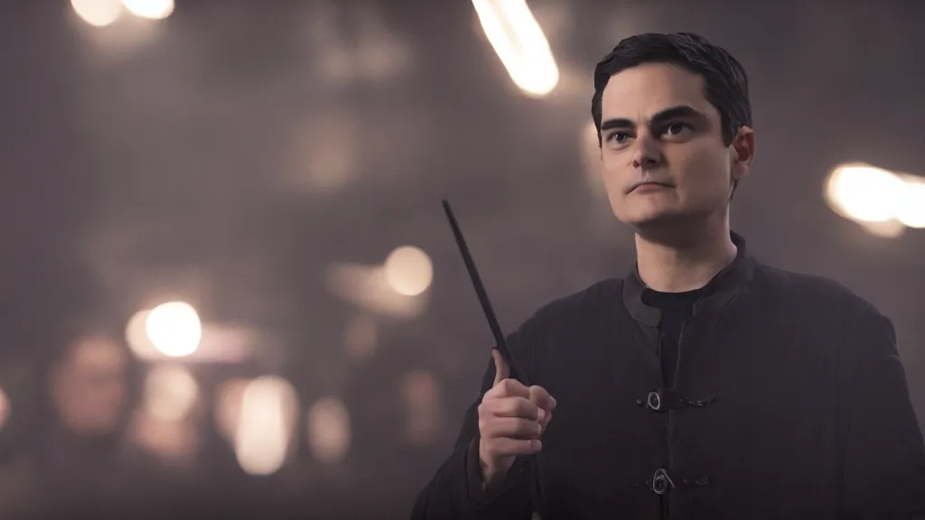 Prompt: ben shapiro in a game of thrones, dark colors, volumetric lighting, epic,