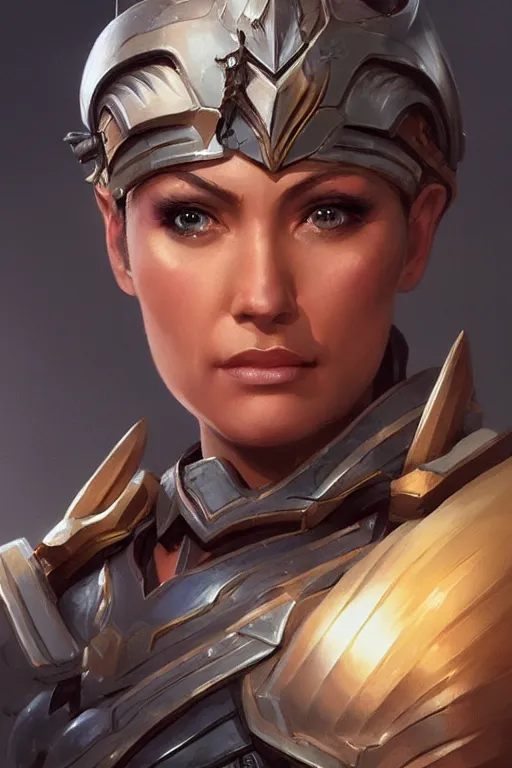 Image similar to amazon valkyrie athena, d & d, fantasy, portrait, highly detailed, headshot, digital painting, trending on artstation, concept art, sharp focus, illustration, art by artgerm and greg rutkowski and magali villeneuve