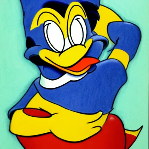 Prompt: donald duck cartoon eyes, drawing by disney - n 4