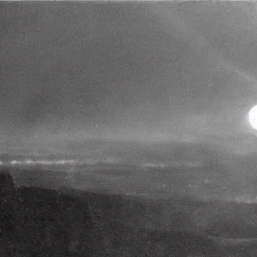 Image similar to dark photo of an germanic ufo project in the world war 2, black and white