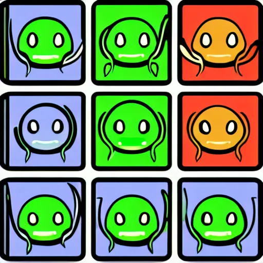 Image similar to cthulhu as hello emoji, telegram sticker design, flat design, glossy design, white outline.