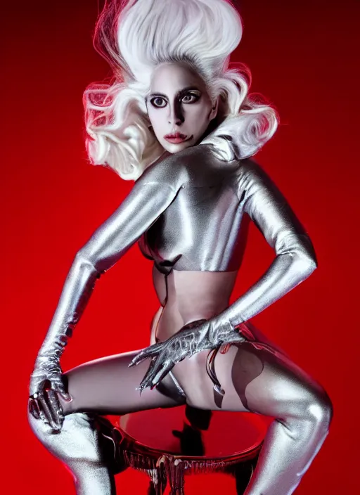 Image similar to lady gaga by nick knight, born this way, born this way album, red weapon 8 k s 3 5, cooke anamorphic / i lenses, highly detailed, cinematic lighting