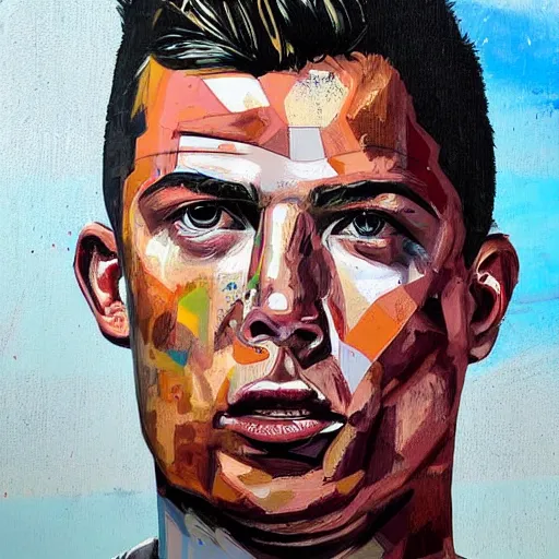 Prompt: portrait of ronaldo luis nazario de lima by sandra chevrier