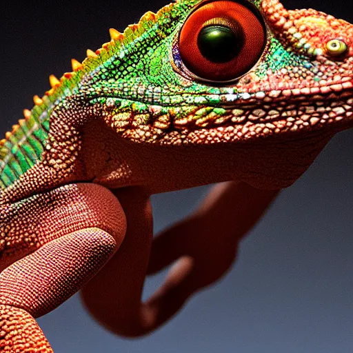 Image similar to chameleon by balloon modeling artist masayoshi matsumoto, studio lighting, 8 k