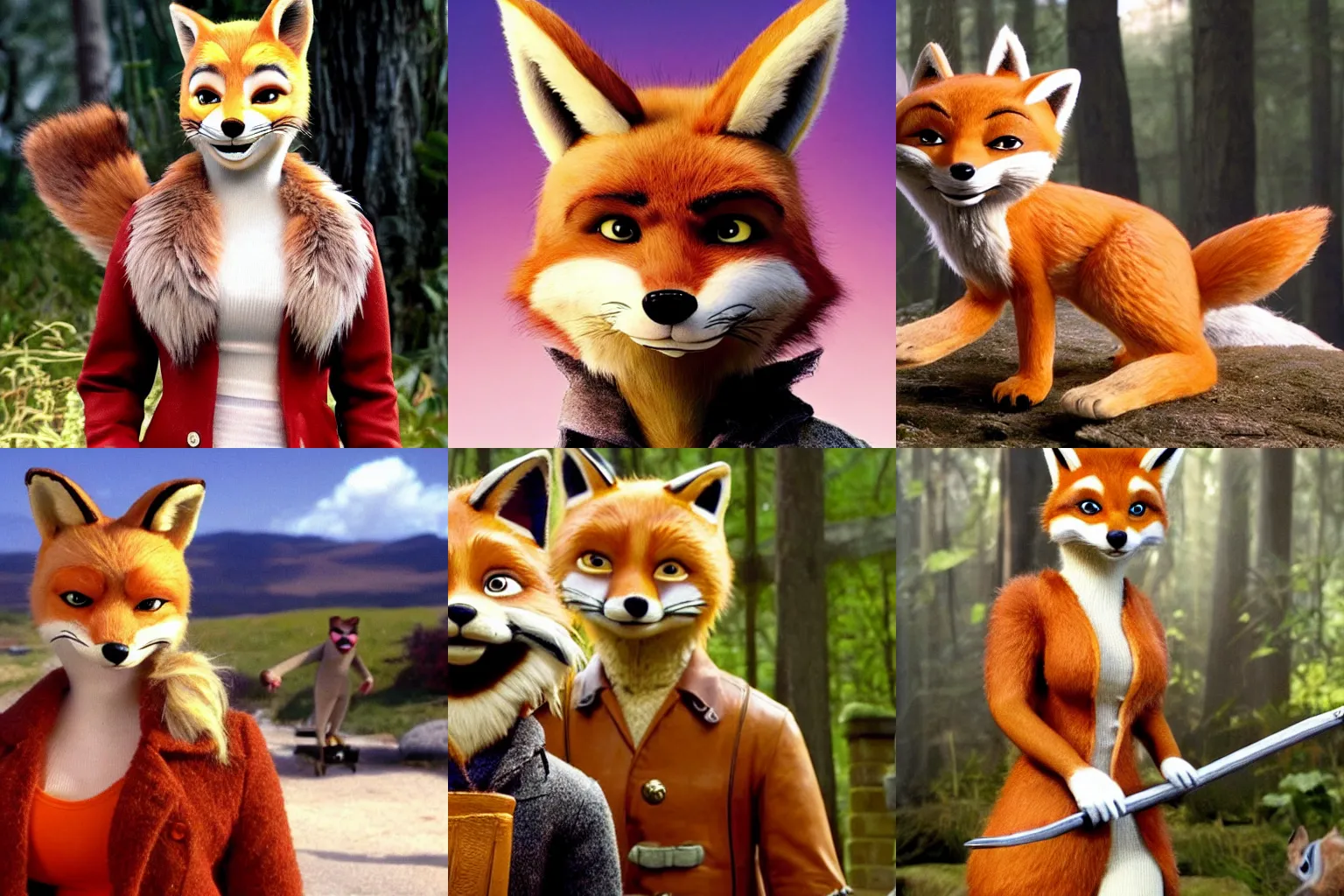 Prompt: ! dream kate upton as a fox in the film fantastic mr fox