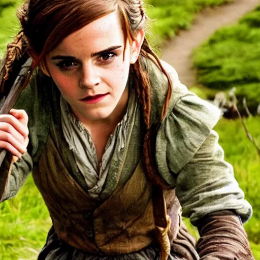 Prompt: emma watson as a hobbit