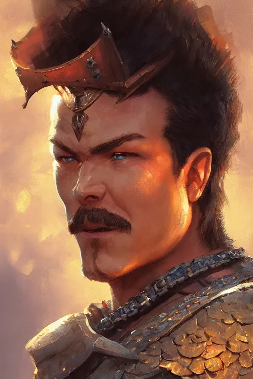 Image similar to dungeons and dragons warrior character closeup portrait, dramatic light, castle background, 2 0 0 mm focal length, painted by stanley lau, painted by greg rutkowski, painted by stanley artgerm, digital art, trending on artstation