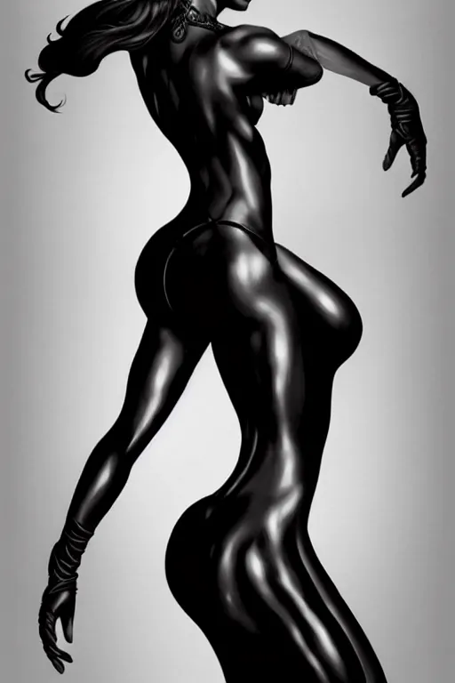 Prompt: symmetry!! intense fanart of back pose of jessica biel as acotar protagonist, short black dress, intricate, elegant, highly detailed, my rendition, digital painting, artstation, concept art, smooth, sharp focus, illustration, art by artgerm, by hajime sorayama and boris vallejo