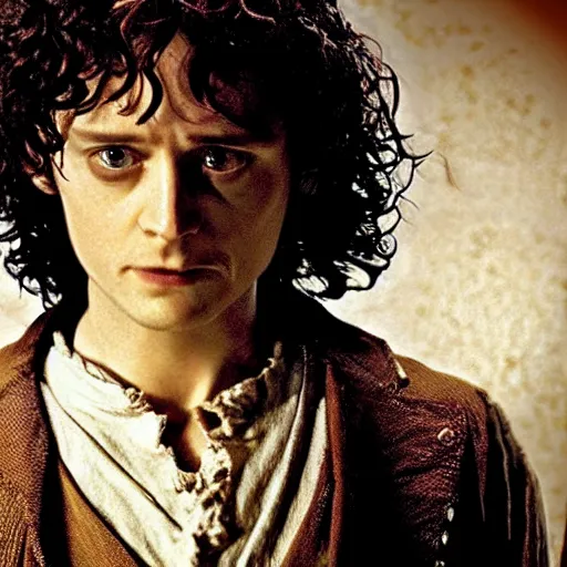 Prompt: johnny deep as frodo in lord of the rings