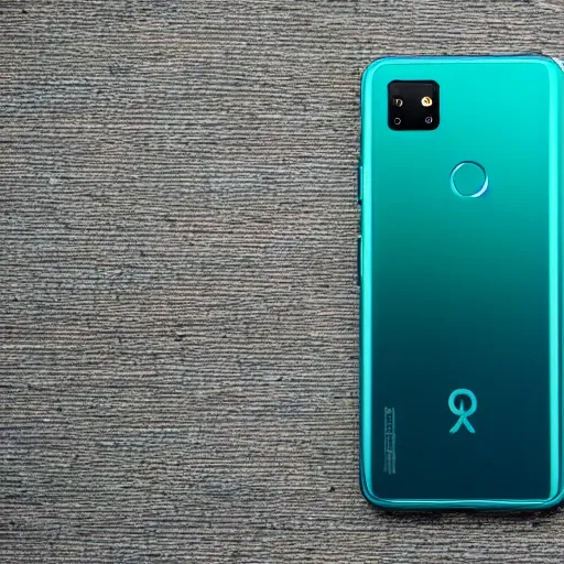 Prompt: teal pixel 6 pro phone