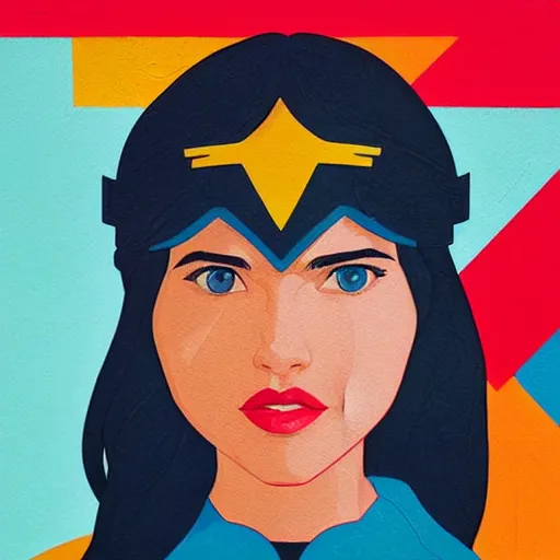 Image similar to Wonder Woman profile picture by Sachin Teng, asymmetrical, Organic Painting , Matte Painting, geometric shapes, hard edges, graffiti, street art:2 by Sachin Teng:4