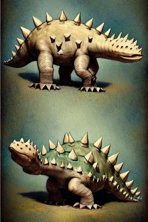 Image similar to (((((1950s stegosaurus . muted colors.))))) by Jean-Baptiste Monge !!!!!!!!!!!!!!!!!!!!!!!!!!!