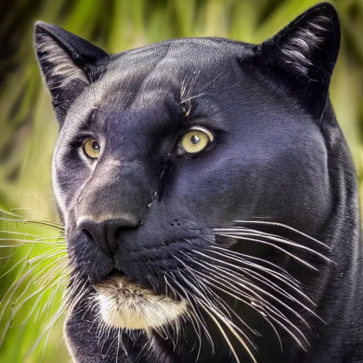 Image similar to nature photography picture of blue and black panther
