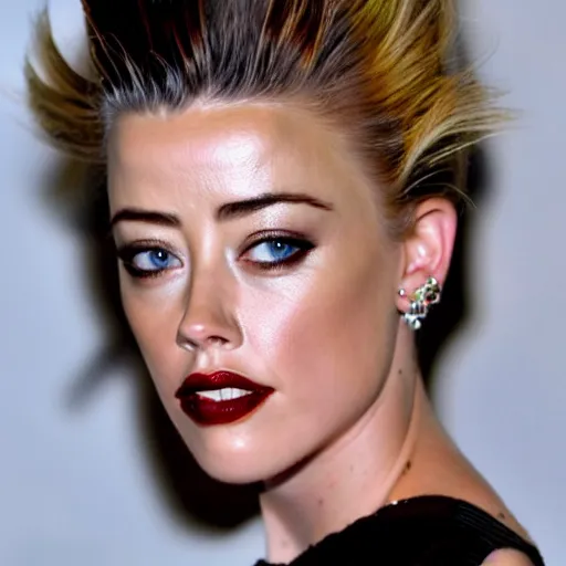 Image similar to a [ gourd ] carved shaped to look like ( amber heard ) face hybrid intercross