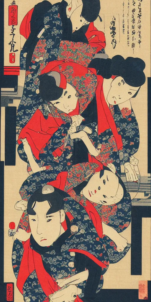 Image similar to ukiyo - e cyberpunk