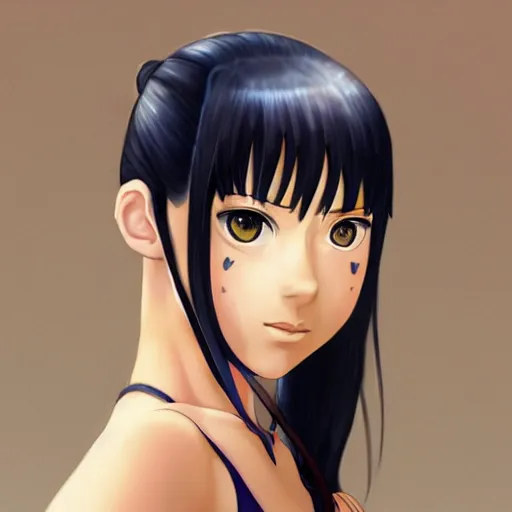 Image similar to hinata hyuga fanart, artstation