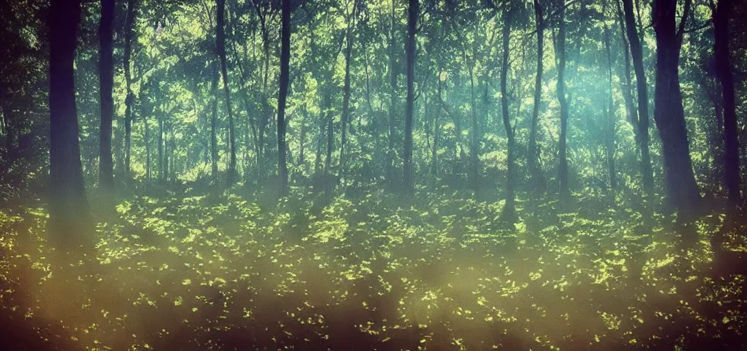 Image similar to “ ethereal, dreamland, a forest growing on water surface, background of flowery hill, bokeh, beautiful shadows, soft, dreamy, beach sand viable in corner. ”