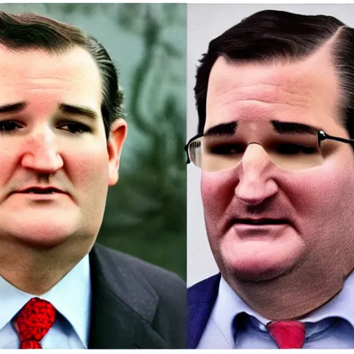 Image similar to Ted Cruz Zodiac Killer realistic fat hairy