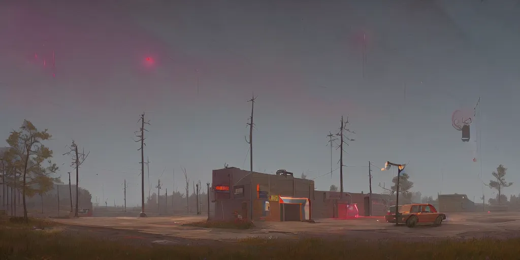 Image similar to digital painting by Simon Stalenhag