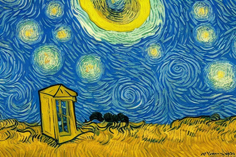Image similar to window to space, Vincent van Gogh