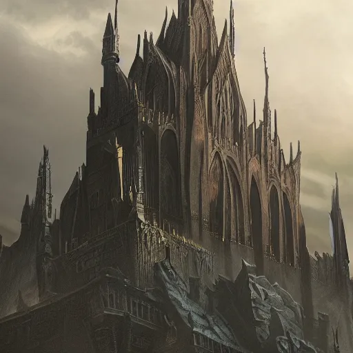 Prompt: an ultra detailed 3 d render of a lonely and impossibly tall ominous gothic dark citadel tower of the evil patriarch, in the style of magic the gathering, in a river elevated high above the city, flintlock fantasy capital city, ultrawide lense, aerial photography, unreal engine, exquisite detail, 8 k, art by greg rutkowski and alphonse mucha