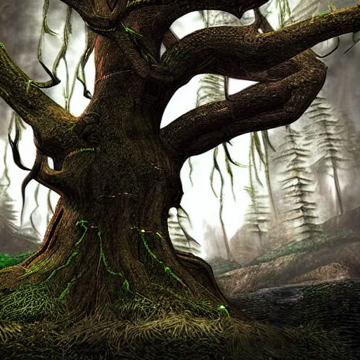 Image similar to ancient tree protector warcraft 3 digital art