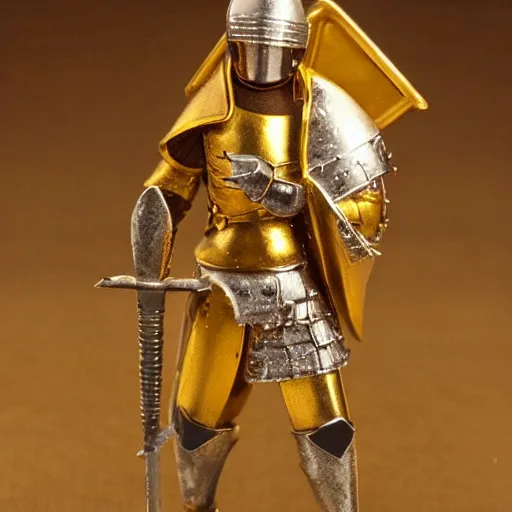 Image similar to holy knight in golden armor with a runnic sword