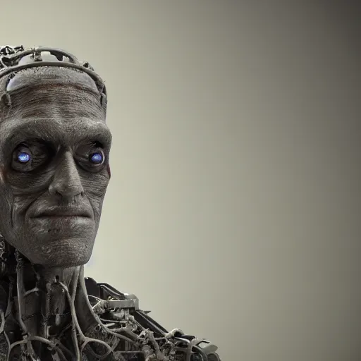 Image similar to a frankenstein monster made out of machine parts, 8 k, shallow depth of field, 8 k, ultra high detail, concept art, w 1 0 2 4