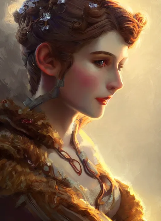 Prompt: three quarters portrait of a beautiful female Dorothy gale, full body, armor, super powers, fantasy, intricate, elegant, highly detailed, digital painting, artstation, concept art, shining, sharp focus, illustration, art by stanley lau
