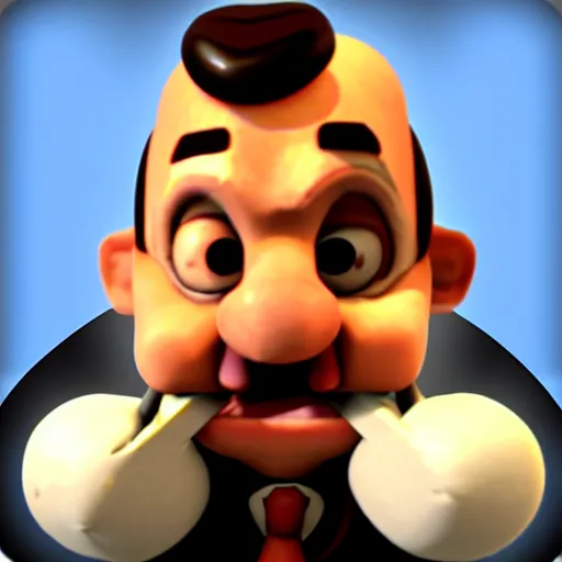 Image similar to mr. bean as heavy n team fortress 2 eating a sandwich. unreal engine, source engine, tf 2, valve