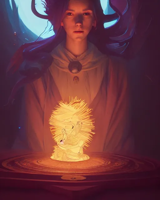 Prompt: highly detailed vfx portrait of a mage casting a time spell, unreal engine, greg rutkowski, loish, rhads, beeple, makoto shinkai and lois van baarle, ilya kuvshinov, rossdraws, tom bagshaw, alphonse mucha, global illumination, detailed and intricate environment