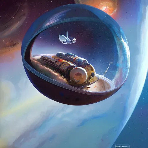 Prompt: in space the spherical horse in vacuum, hyperrealism, no blur, 4 k resolution, ultra detailed, style of ron cobb, adolf hiremy - hirschl, syd mead, ismail inceoglu, rene margitte