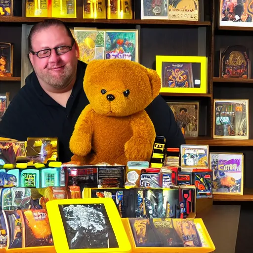 Image similar to yellowbear showing off his nft collection