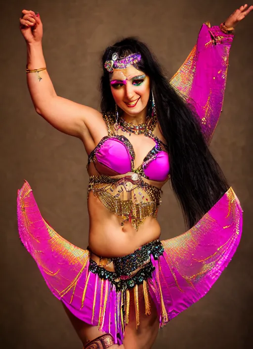 Prompt: hyper realistic photography of bellydancer festival warrior curvy partygirl cinematic, vallejo, diego rivera