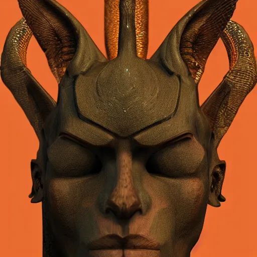 Image similar to anubis head, highly detailed, cultist, artstation