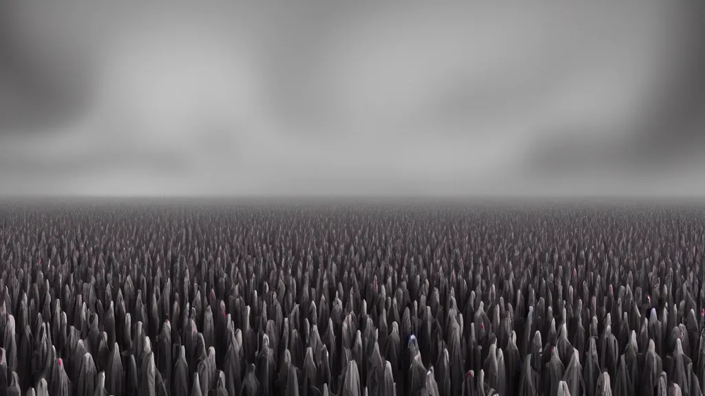 Prompt: 1000 vampire Obama clones ; render by Beeple, 4K