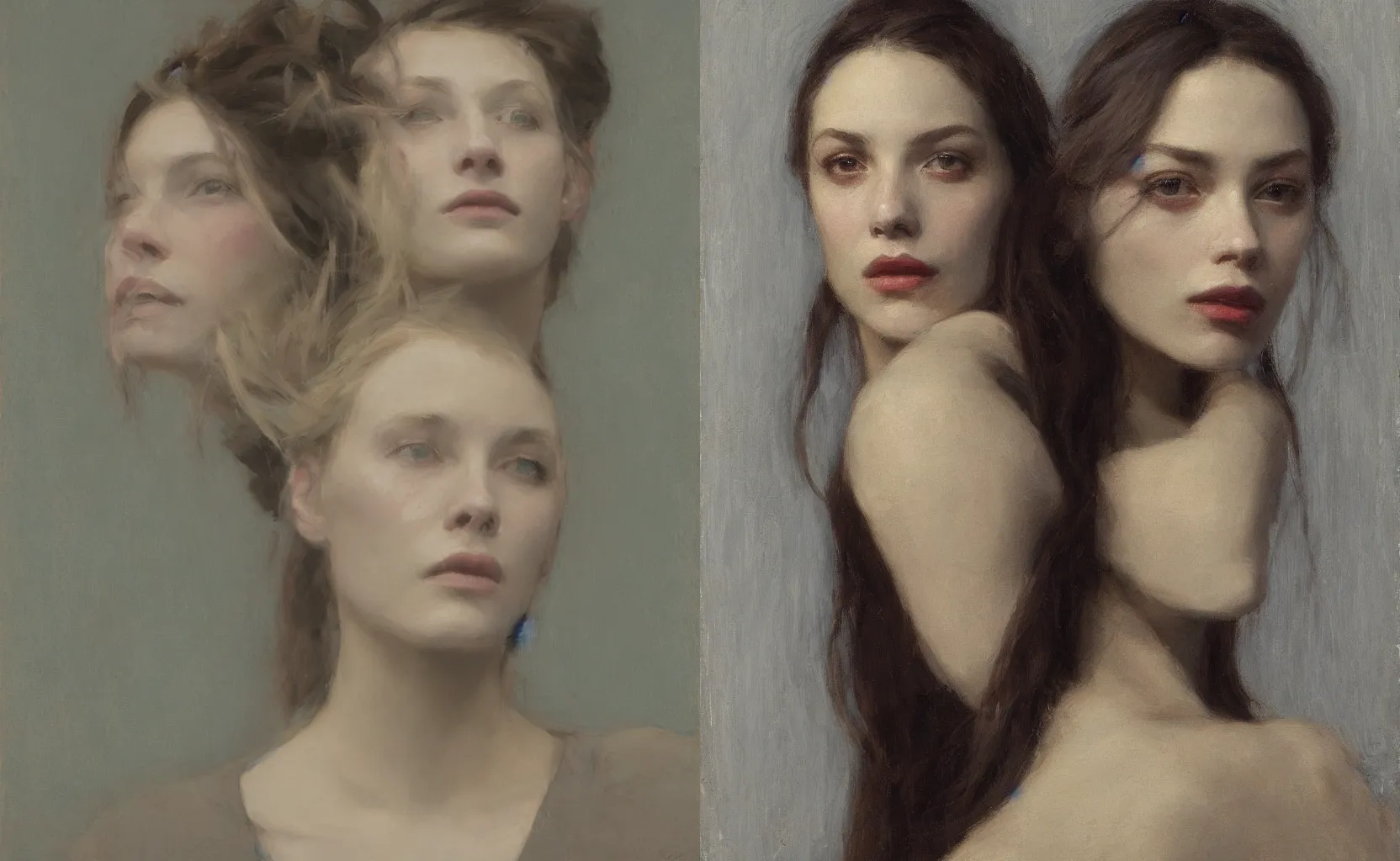 Prompt: Jeremy Lipking painting, face of a beautiful woman