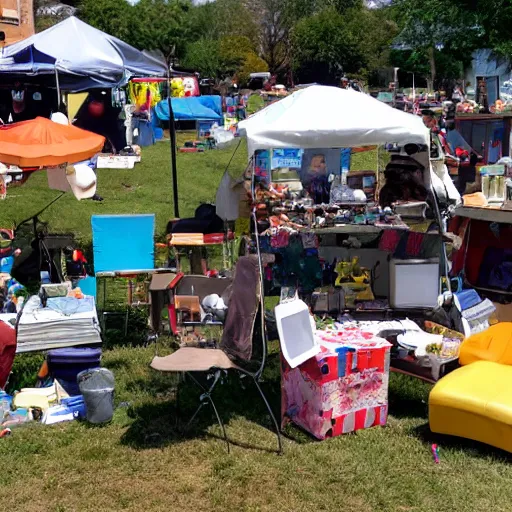 Image similar to a very busy yard sale