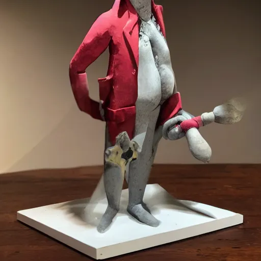 Image similar to circus freak sculpture toy on display