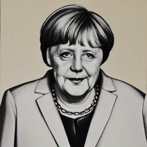 Prompt: portrait of Angela Merkel by Barnet, Will