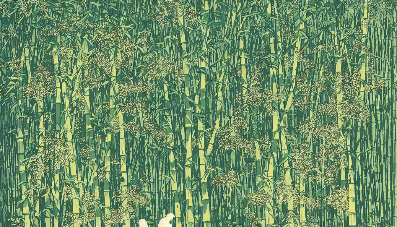 Image similar to bamboo forest by victo ngai